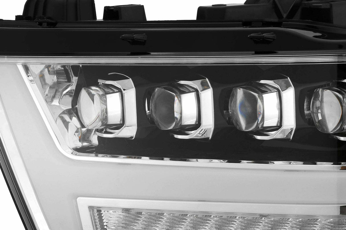 AlphaRex 880517 LED Projector Headlights Plank Style Design Chrome