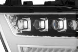 AlphaRex 880517 LED Projector Headlights Plank Style Design Chrome