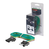 Curt - 4-Way Flat Connector Plug & Socket with 72" Wires (Packaged) - 58051