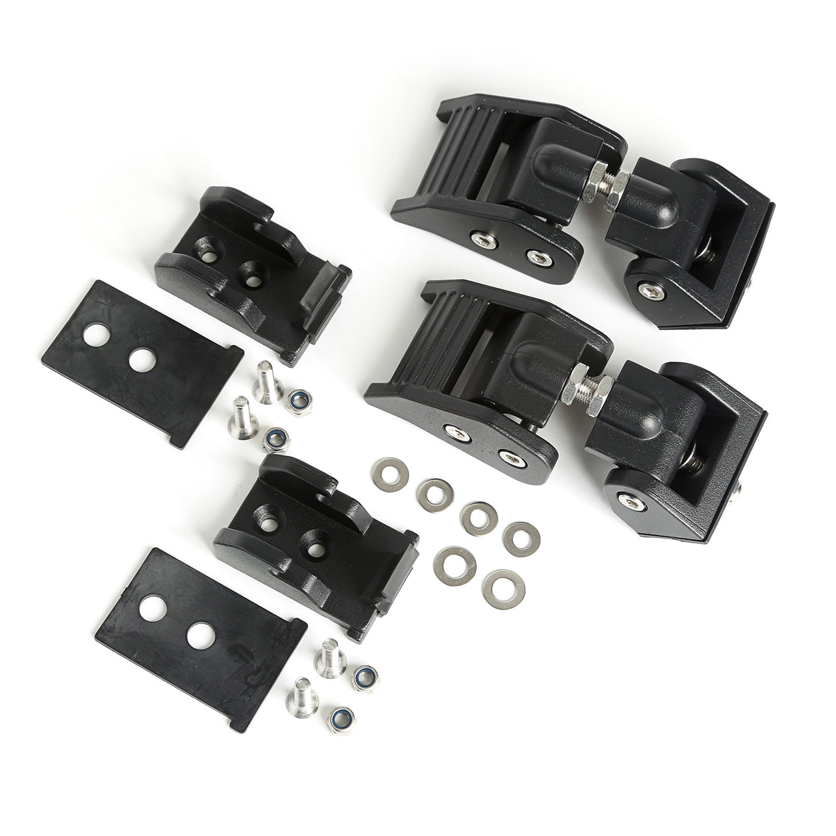 Hood Catches, Textured Black; 97-06 Jeep Wrangler TJ