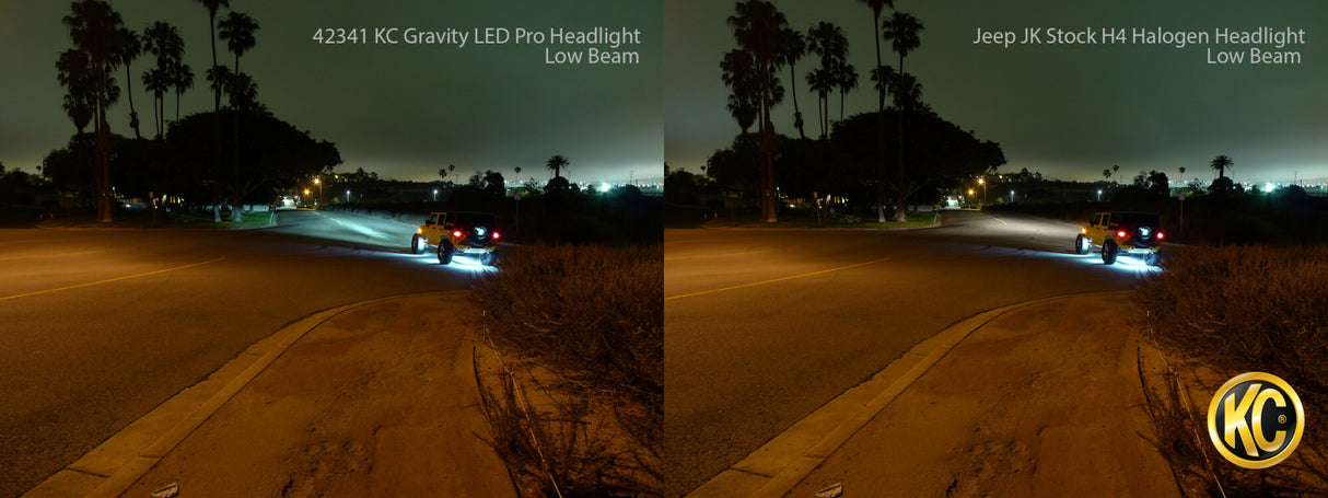 KC Hilites - Gravity LED Pro 7" Single Headlight for Jeep JK 2007-2018 - DOT Compliant - 4234