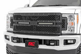 Rough Country - Mesh Grille - 12" Dual Row LED - Black - Ford F-250 F-350 Super Duty (17-19) - 70216