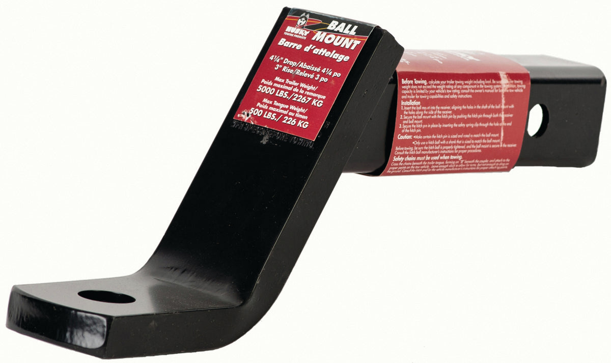 Husky Towing - 31358 Fits 2" Recvr 5K Gross Wt 4-1/4" Drop/3" Rise 10" Shank Lgth W/O Ball Steel