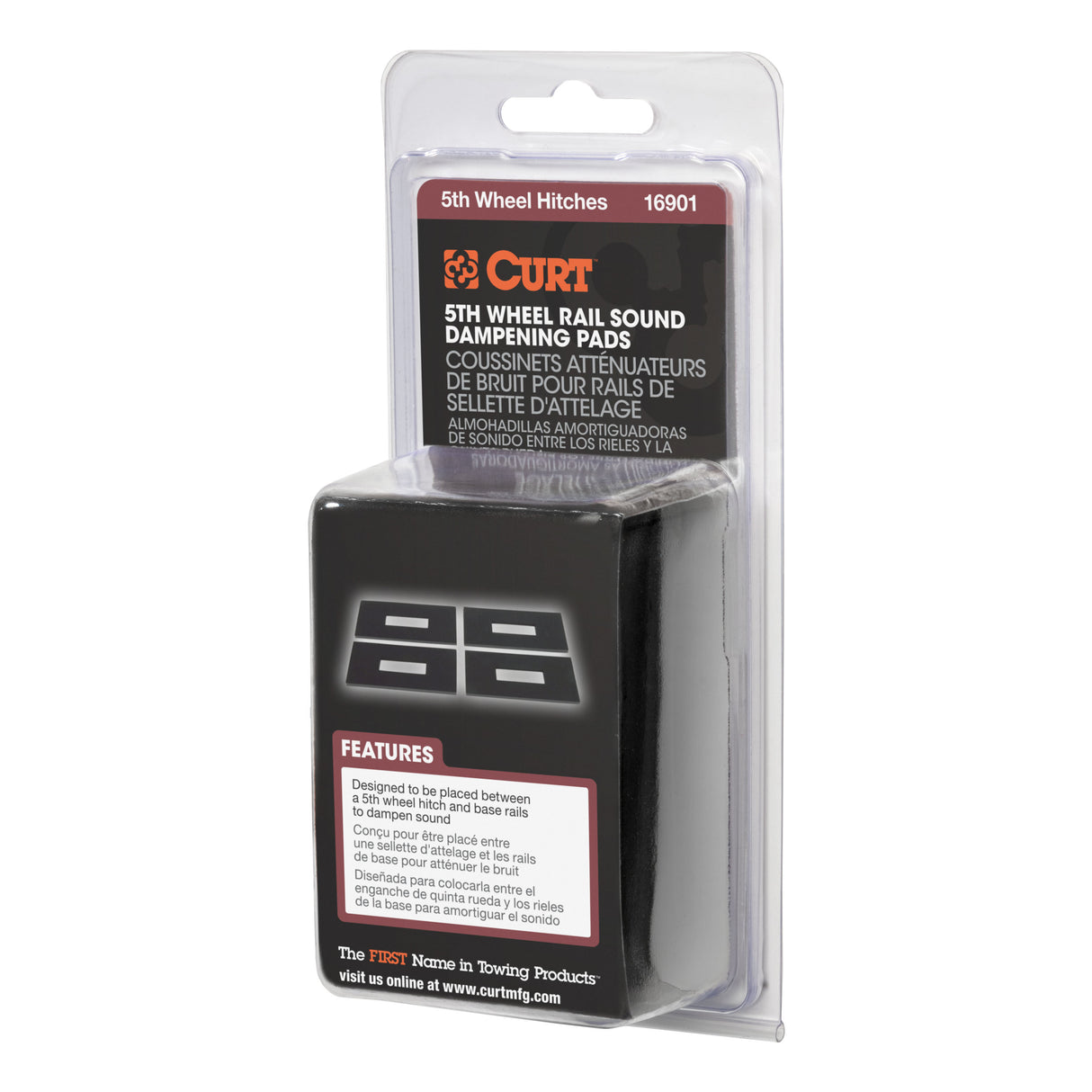 Curt - 5th Wheel Rail Sound Dampening Pads (Packaged) - 16901