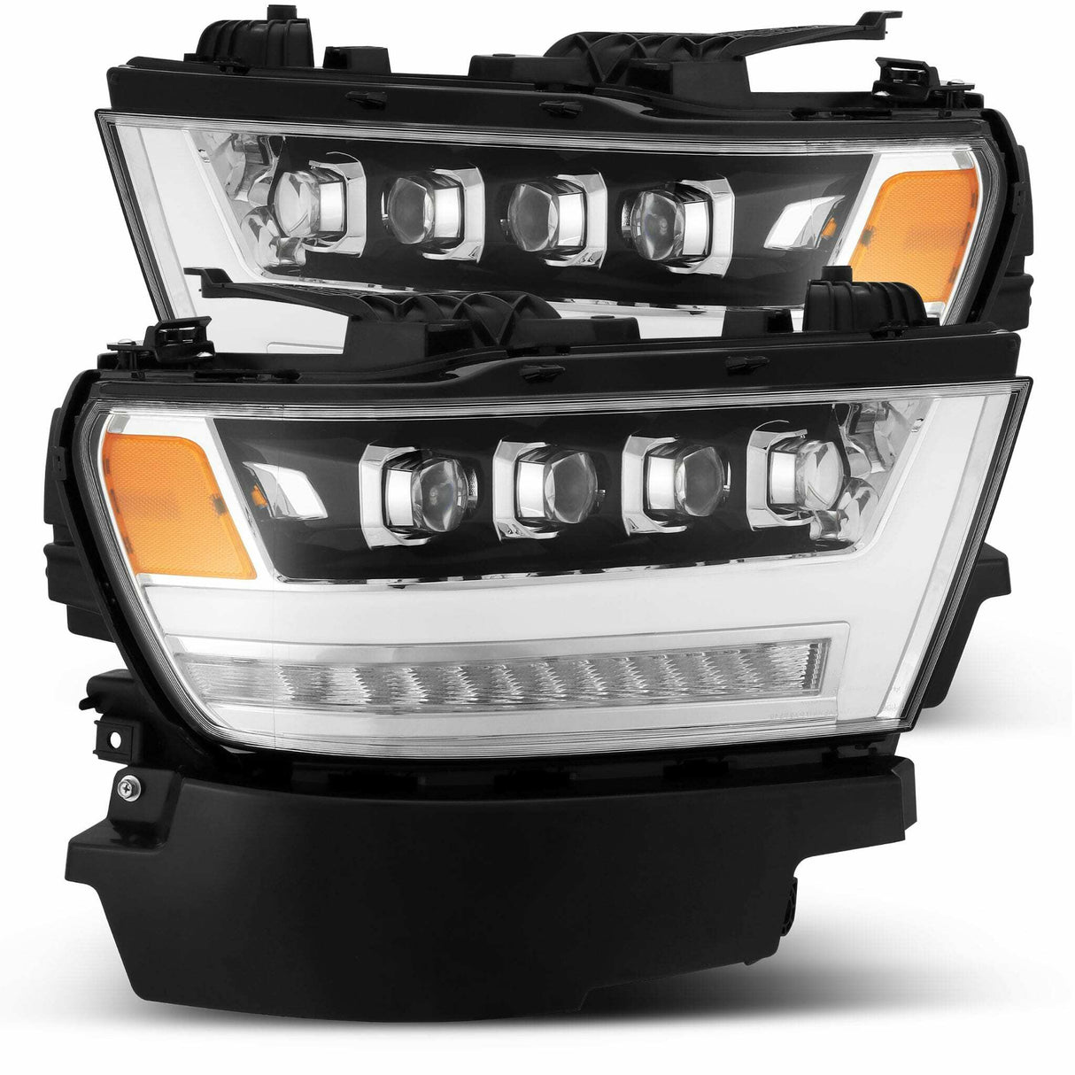 AlphaRex 880517 LED Projector Headlights Plank Style Design Chrome