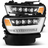 AlphaRex 880517 LED Projector Headlights Plank Style Design Chrome
