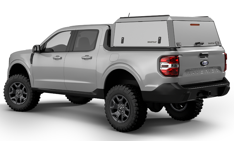 RSI SmartCap - Ford Maverick Truck Bed Cap Edge Defender OEM White 22-26 Ford Maverick 4.5 Foot Short Bed - ED0339-WN