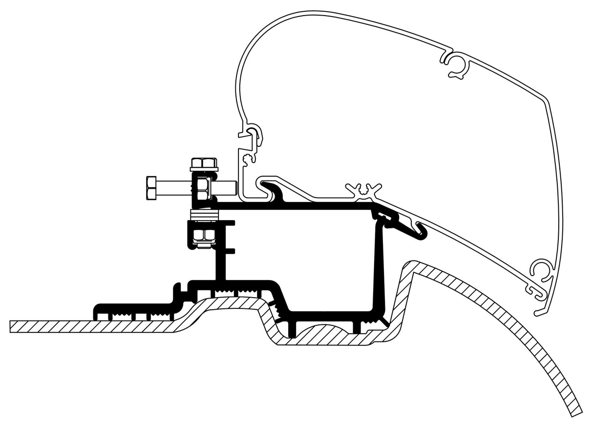 Thule - Hideaway Awning Roof Mount Adapter for Sprinter High Roof 620001/620002 - 308073