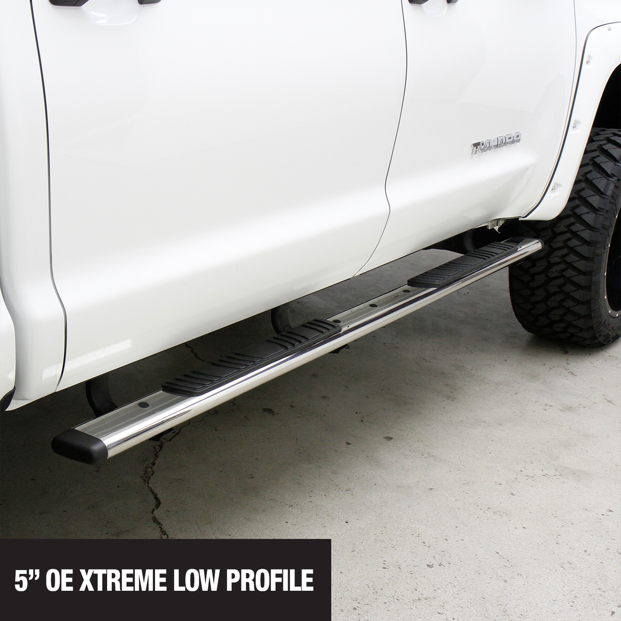 Go Rhino 650087PS - 5" OE Xtreme Low Profile SideSteps - Boards Only - Polished Stainless Steel