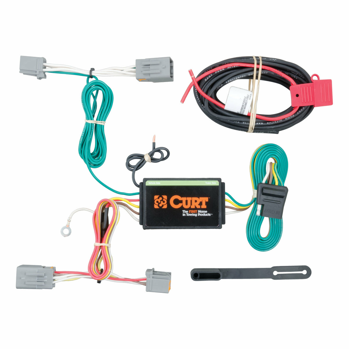 Curt - Custom Wiring Harness, 4-Way Flat Output, Select Volvo S60, Cross Country - 56224