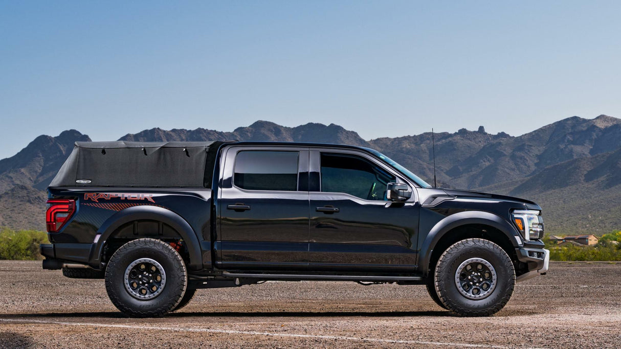 Softopper - Twill Canopy Only - '24-27 F-150; '24-27 F-150 Raptor, Lightning; For 5.5 ft. bed (Premium Black Twill; Clear Front Window and Tinted Rear Window) - SC-FD65D-BTN