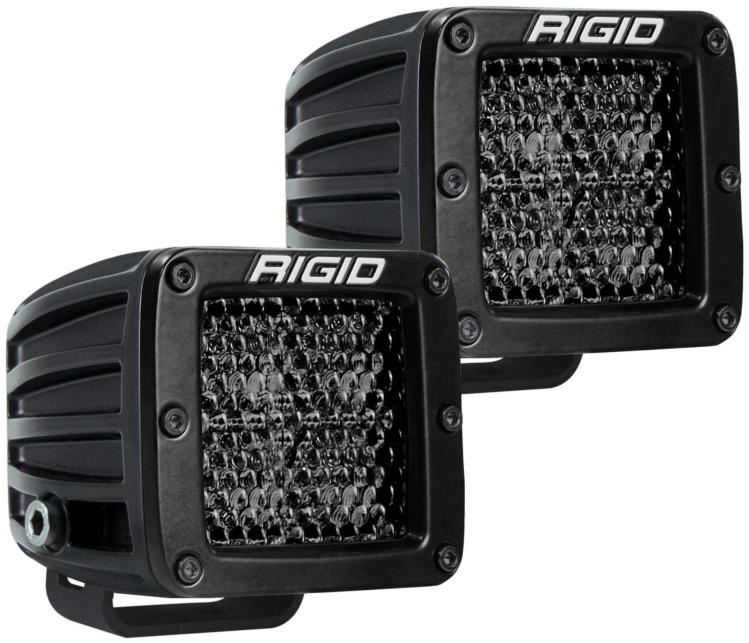 RIGID D-Series PRO Midnight Edition, Spot Diffused, Surface Mount, Pair