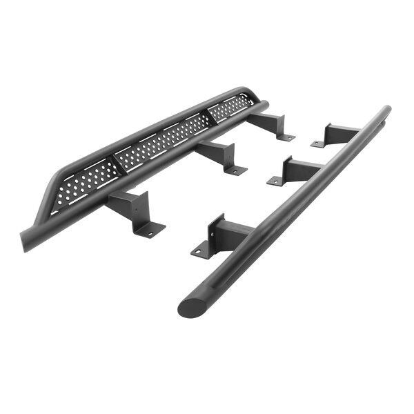 Go Rhino - FS4432T - Frame Mounted Steel Sliders - Textured Black