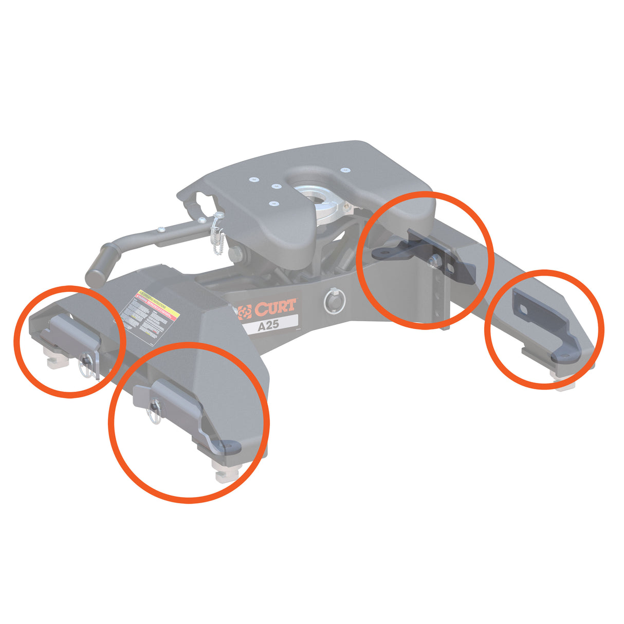 Curt - Replacement 5th Wheel Puck System Handles for Chevrolet / GMC (Fits 16025) - 19209