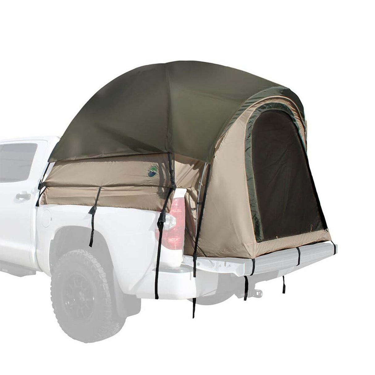 Overland Vehicle Systems - LD TACT - Bed Tent Mid Size 5.0-5.2 Foot, Tan Body and Green Rainfly - 18252540