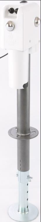 Husky Towing 88141 Electric 4500 LB Cap 18" Travel 6" Drop Down Leg 3 Stand LEDS W/O Remote White