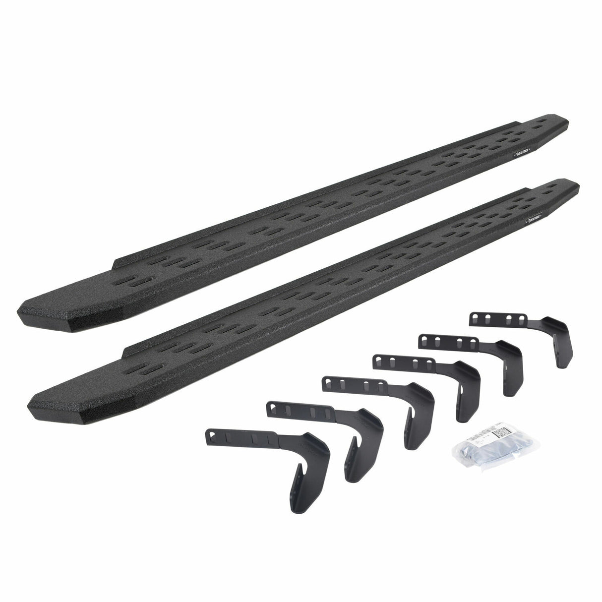 Go Rhino 69617680T - RB30 Running Boards with Mounting Bracket Kit - Protective Bedliner Coating
