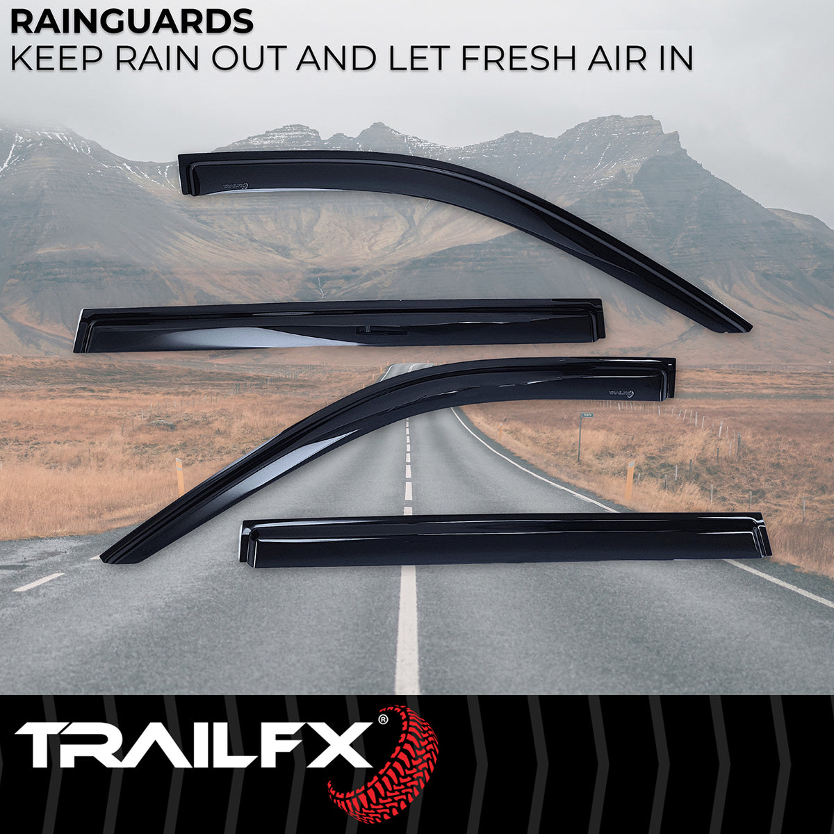 TrailFx - 4-Piece Window Vent For Suburban/Yukon XL (4716H)