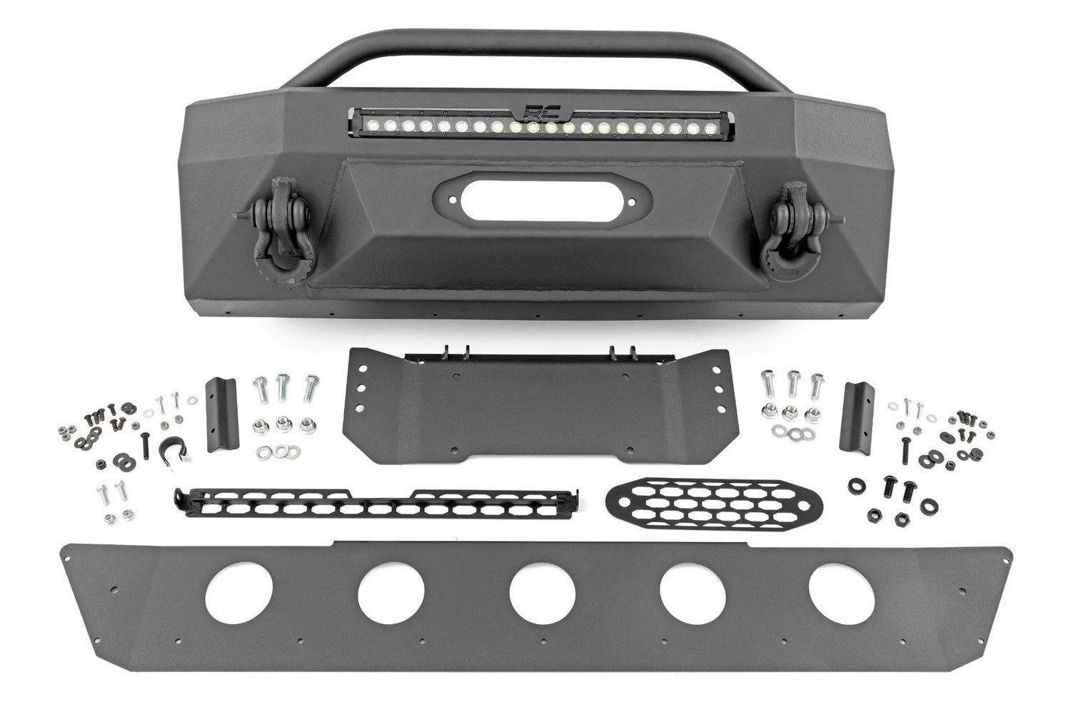 Rough Country - Front Bumper - Hybrid - 20" Blk LED - Toyota 4Runner 2WD 4WD (14-23) - 10744