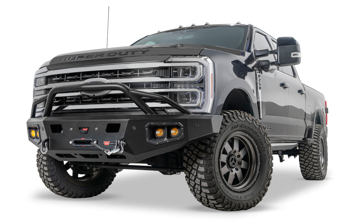 Warn - Ascent HD Front Bumper with Prerunner Grille Guard for 2023-2026 Ford Super Duty - 110631