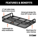 Curt - 41" x 26" Black Steel Universal ATV Cargo Carrier - 18101