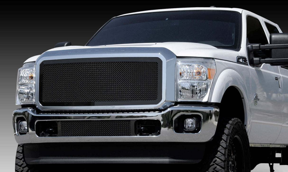 T-Rex Grilles - 1 Pc Large Mesh Mild Steel Upper Class Grille Insert - Does not fit XL base model with black utility grille - 51546