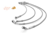 Brake Hose Kit, Braided Stainless Steel; 07-16 Jeep Wrangler JK