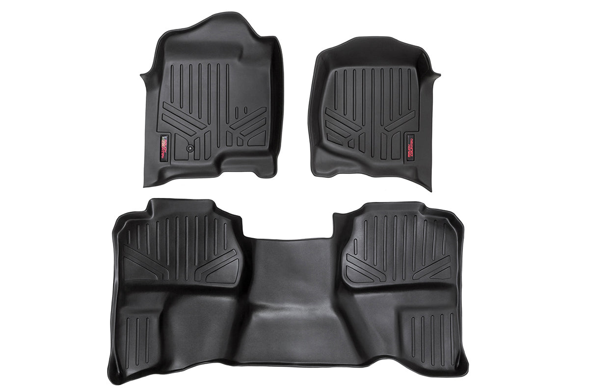 Rough Country Floor Mats - FR & RR - Ext Cab - Chevy GMC 1500 2500HD (07-14) - M-20712