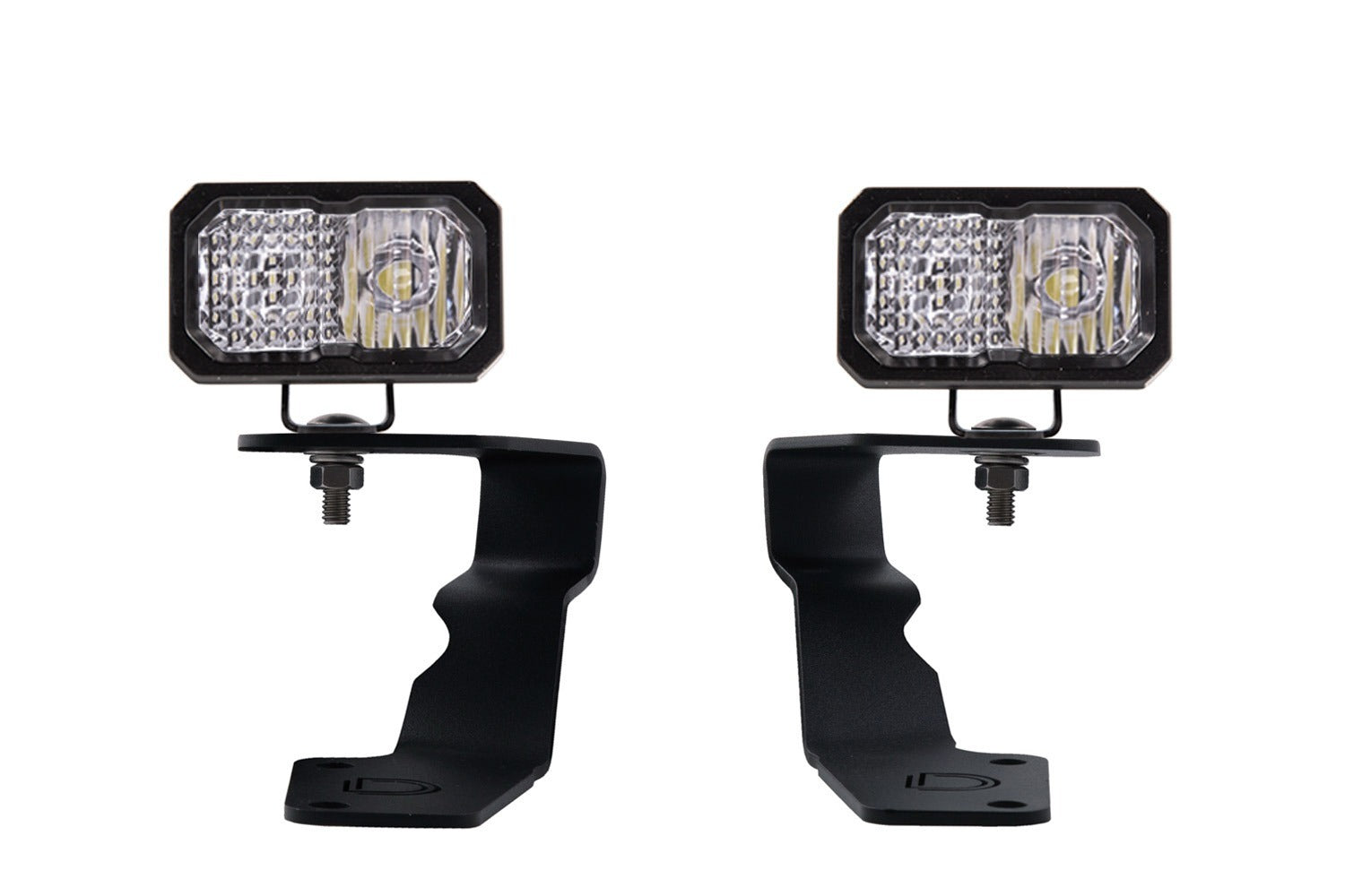 Diode Dynamics DD6616 Allows you to mount two Stage Series 2" LED Pods above the hood.