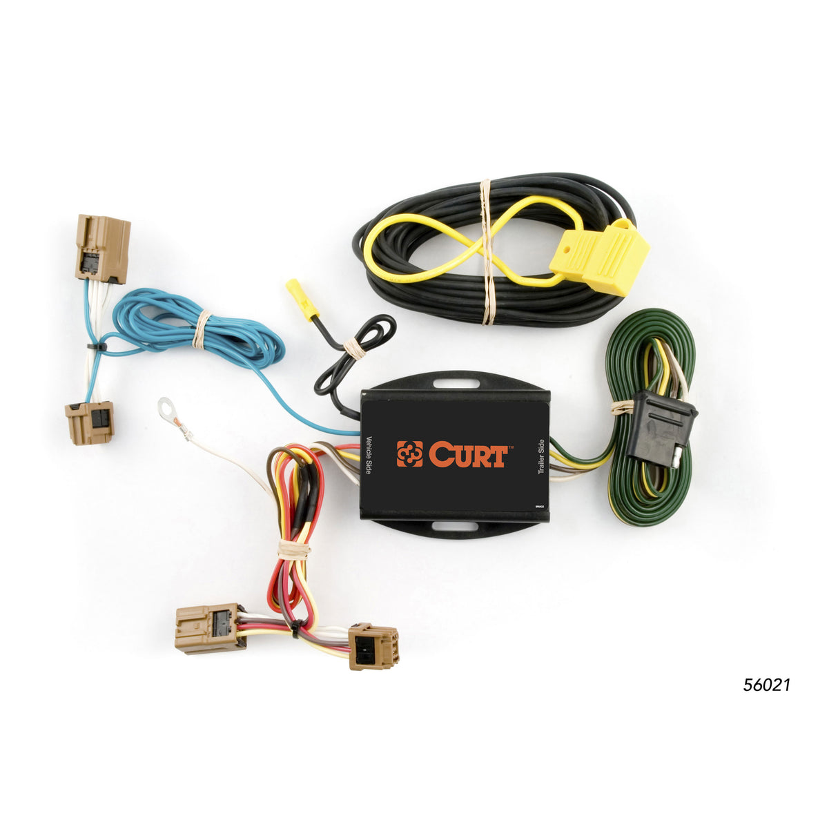 Curt - Custom Wiring Harness, 4-Way Flat Output, Select Nissan Versa - 56021