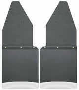 Husky Liners - Kick Back Mud Flaps 12in. Wide - Black Top and Stainless Steel Weight - 17104