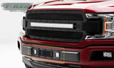 T-Rex Grilles - 1 Pc Small Mesh Mild Steel Stealth Torch Bumper Grille Replacement - Includes Universal Wiring Harness - 6325791-BR