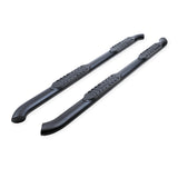 TrailFx - 4" Oval Bent Step Bar For Toyota Tacoma Double- Black (A1009B)