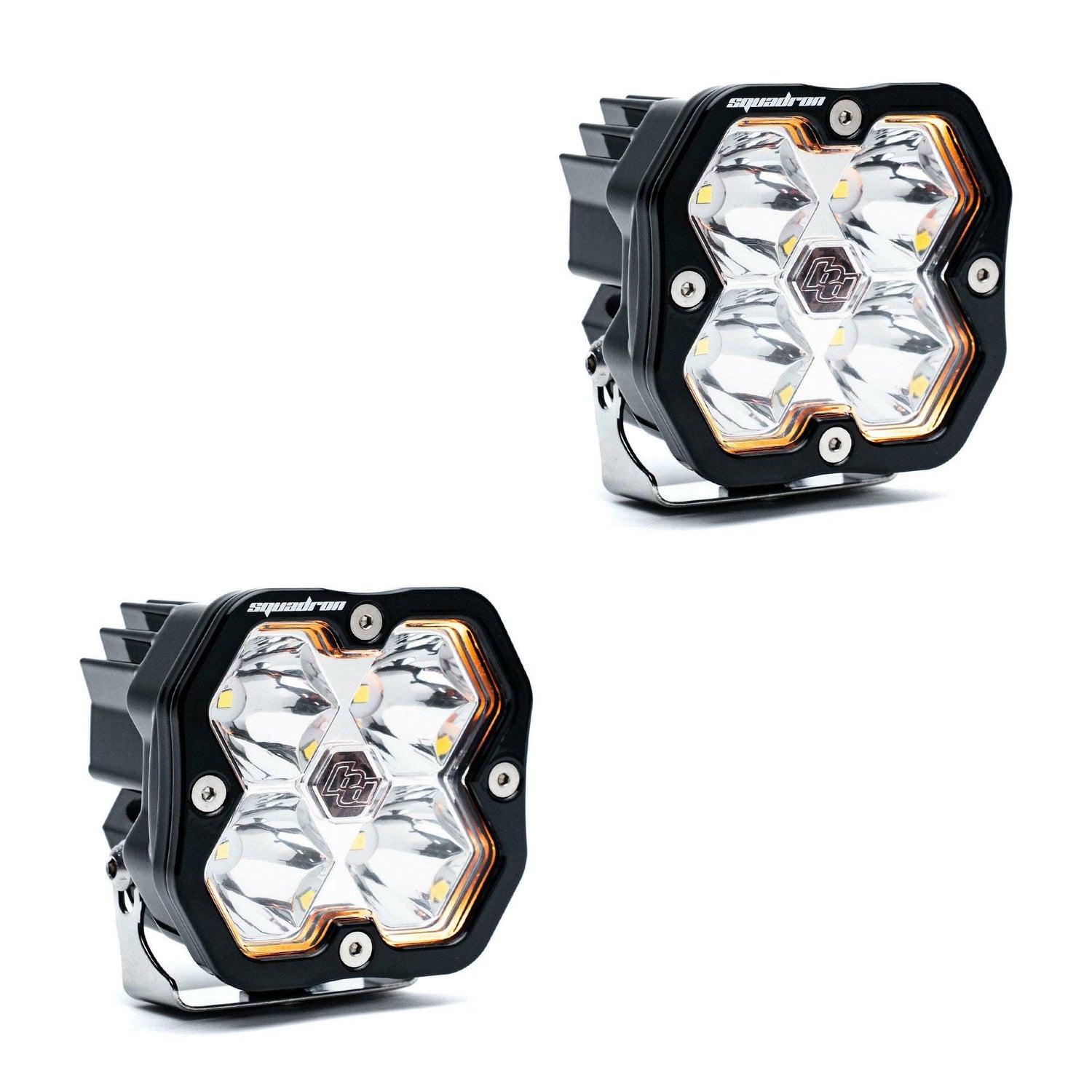 Baja Designs - 55-7801-2NH Squadron 2.0 Sport Black LED Auxiliary Light Pod Pair (No Harness)
