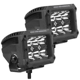 Go Rhino 753003023SBS Bright Series - 4x3 Rectangular LED Spot Lights, Pair