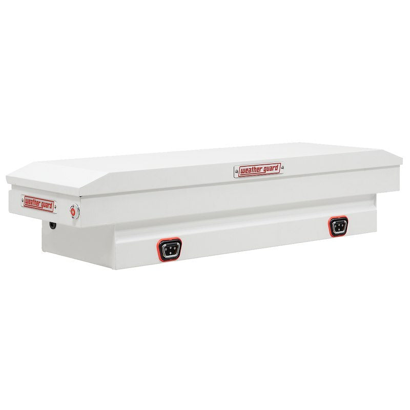 Weather Guard - Model 156-3-04 Saddle Box, Steel, Compact, White, 7.0 cu ft - 156-3-04