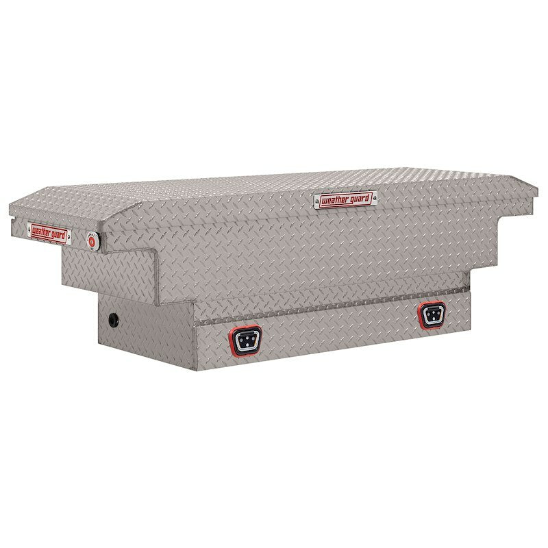 Weather Guard - Model 131-0-04 Saddle Box, Aluminum, Compact Low Profile, Clear, 8.0 cu ft - 131-0-04