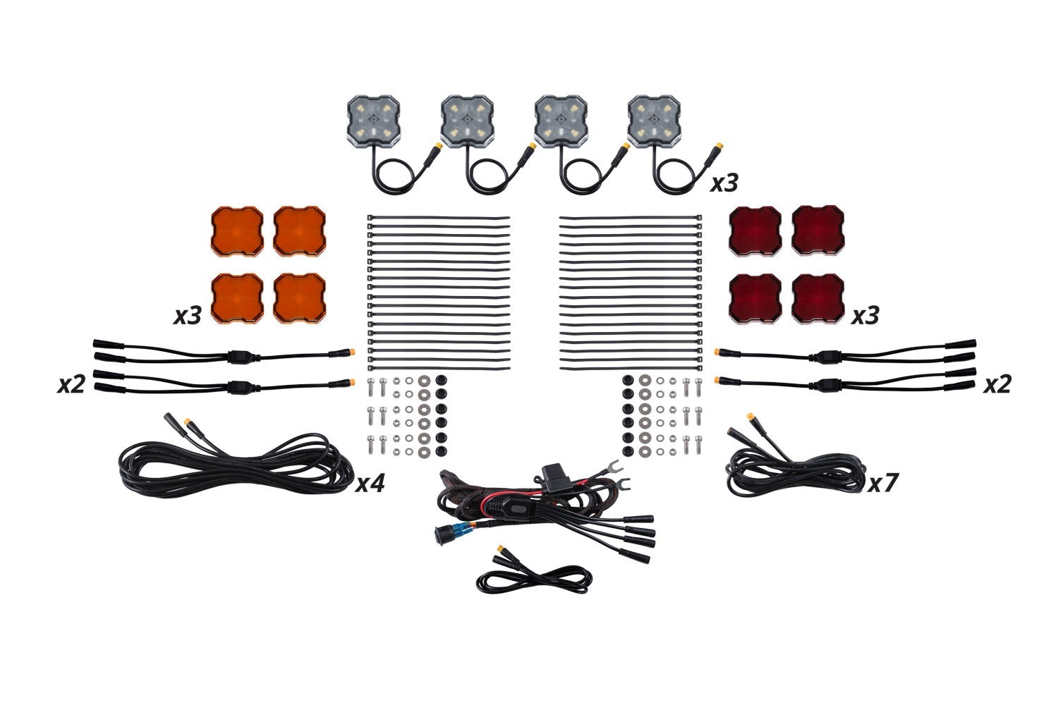 Diode Dynamics - Single-Color Rock Light Installer Kit (12-pack) - DD7746