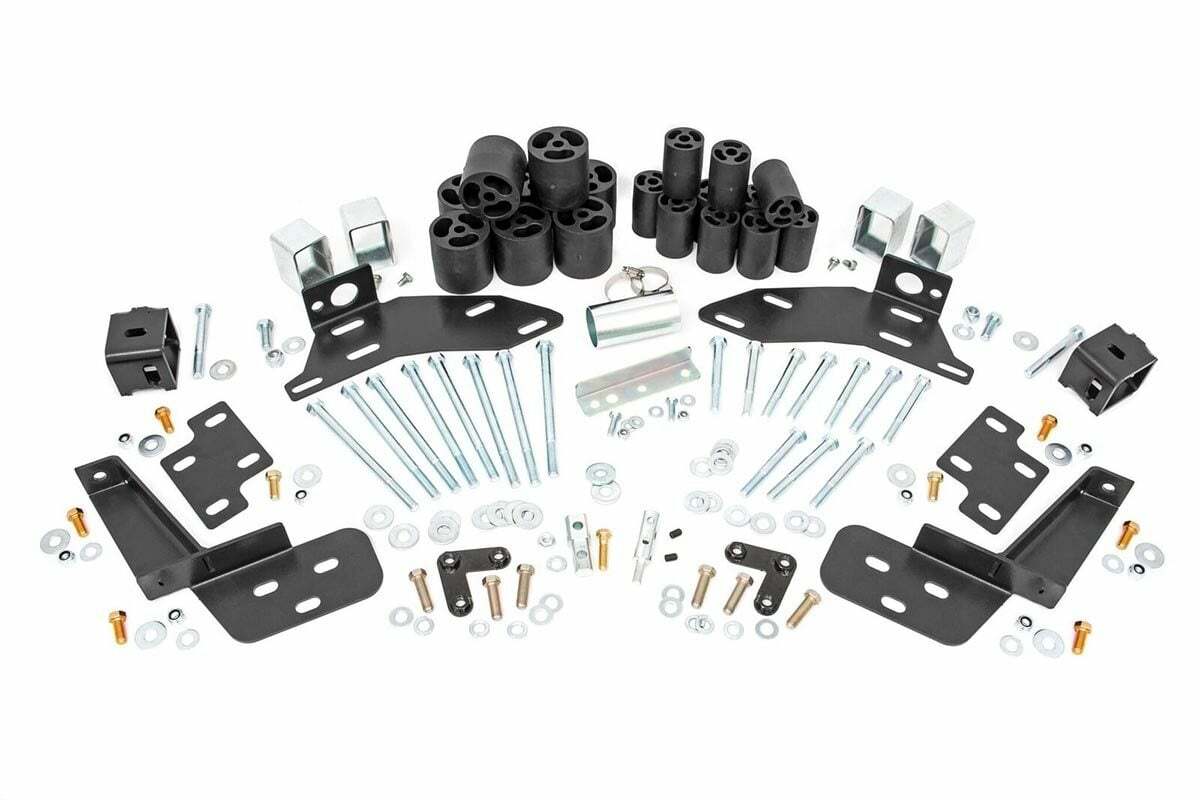 Rough Country Body Lift Bumper Brackets - FR & RR - 3 Inch Lift - Chevy C1500 K1500 Truck (88-94) - RC703