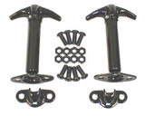 Hood Catch Kit, Black; 42-95 Jeep CJ/Wrangler YJ