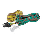 Curt - 4-Way Flat Connector for Rewiring Trailer, Includes 20' Wires (Packaged) - 57220
