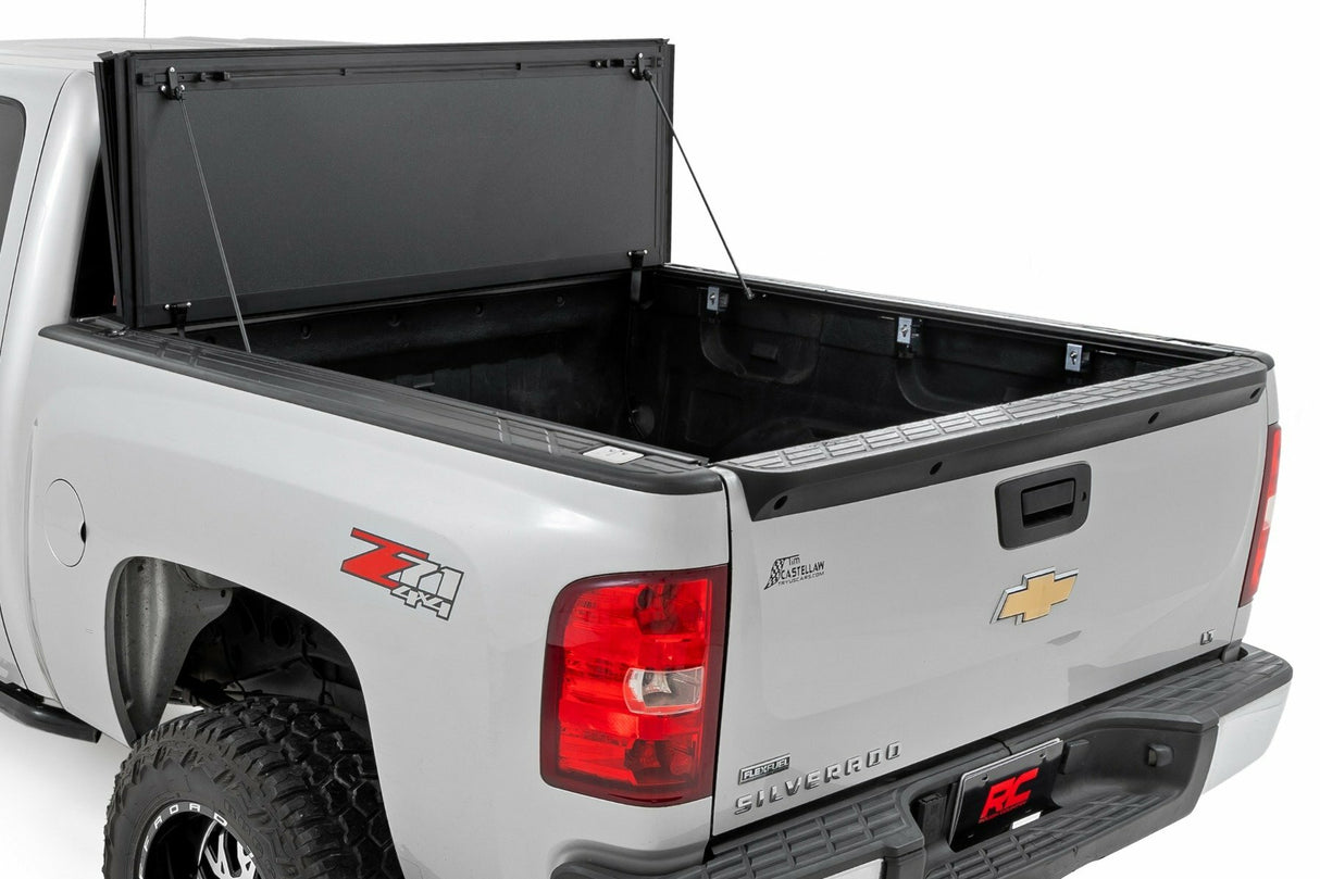 Hard Tri-Fold Flip Up Bed Cover - 5'9(in.) Bed - Chevy/GMC 1500 (07-13)