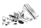 180 Hitch Chrome Ball 8" Drop Hitch with 2" Shank Keyed Alike WS05, WS11, WS12 Included - CTB8-2-SET