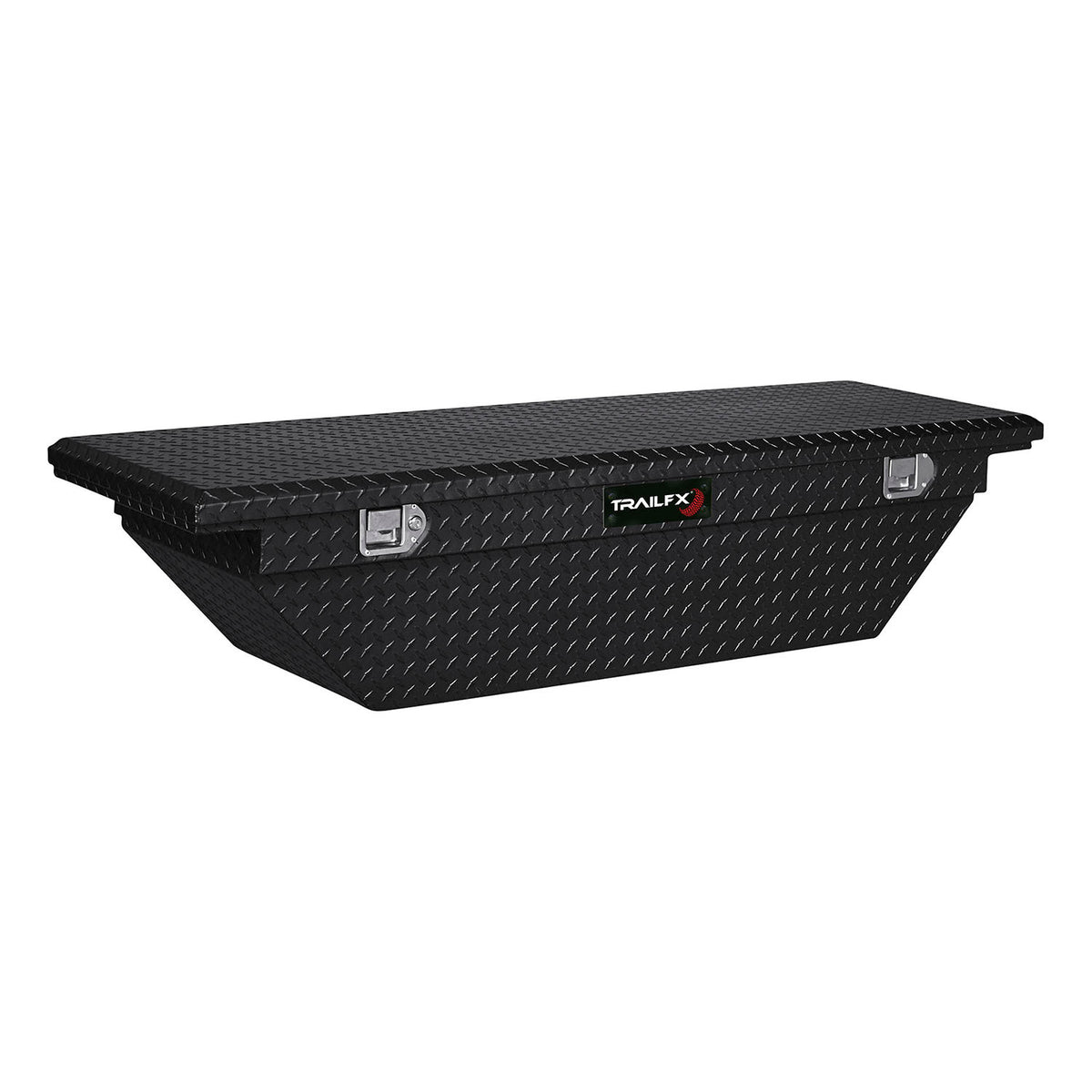 TrailFx - 69 Inch Aluminum Low Profile Single Lid Crossover Toolbox- Gloss Black (120702)