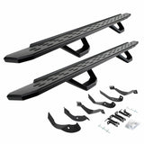 Go Rhino 6960518720PC - RB30 Running Boards with Mounting Brackets & 2 Pairs of Drops Steps Kit - Textured Black