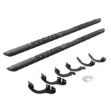Go Rhino V3442568T - V3 Series Aluminum Side Steps with Mounting Brackets - Textured Black
