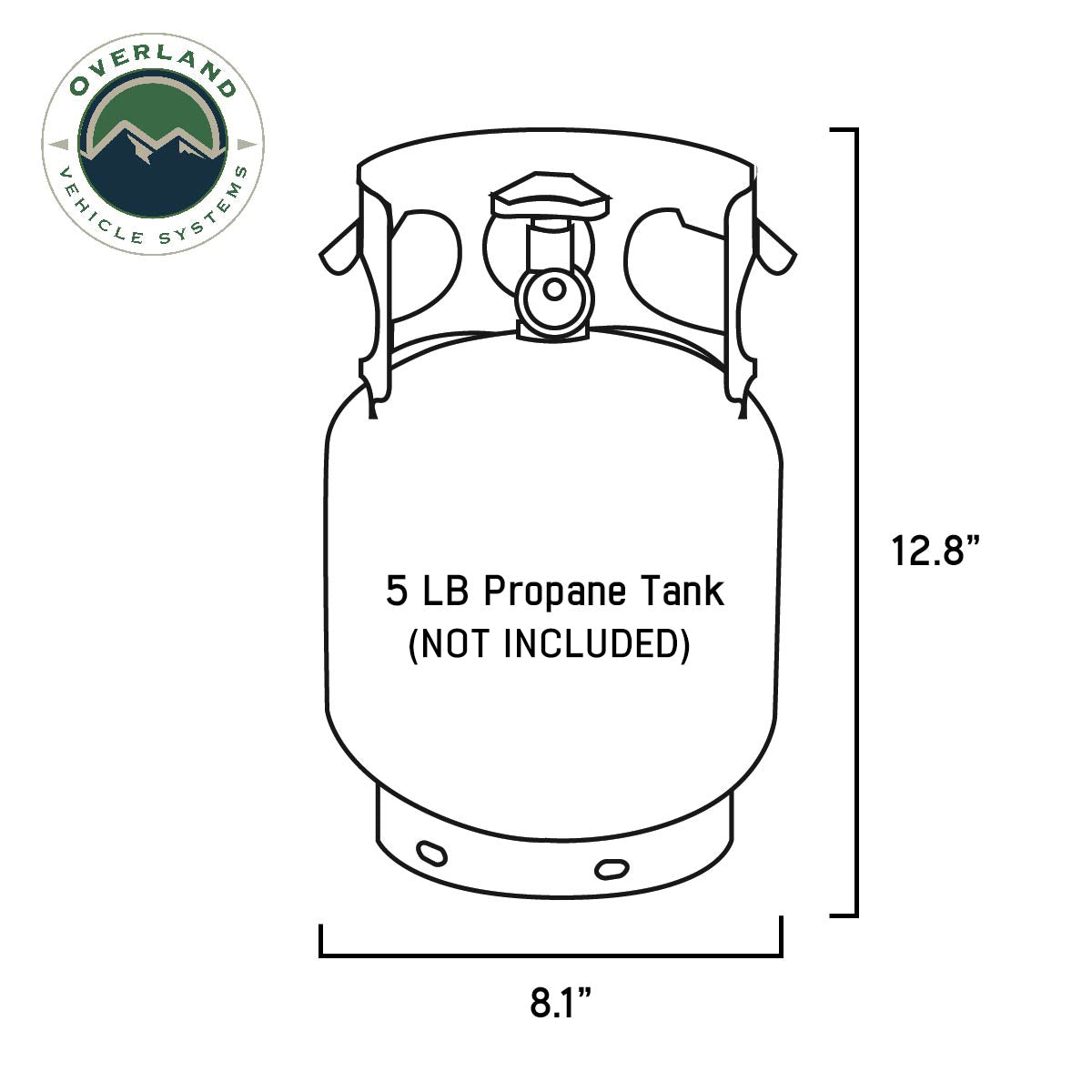 Overland Vehicle Systems - Organize With Wax Canvas Propane Cover - 21189941