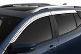 Husky Liners 2884059 Low Profile Ventvisor Deflector; Smoke with Chrome Trim; Outside Mount; 4 pc.