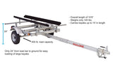 Malone - EcoLight Single Kayak Trailer Package (1 set bunks) - MPG586XB