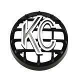 KC Hilites - 4" Stone Guard - KC #7219 (Black with White Logo) - 7219